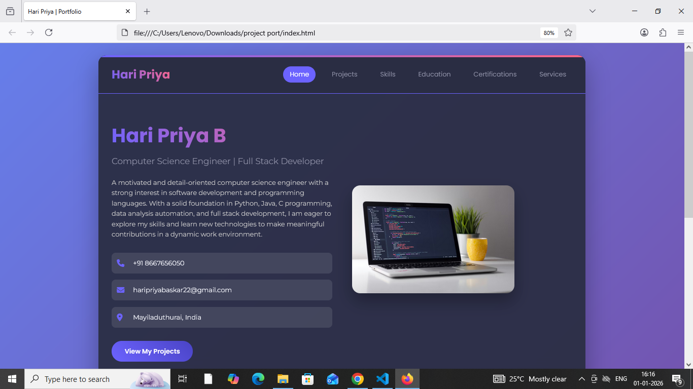 Portfoilo Website